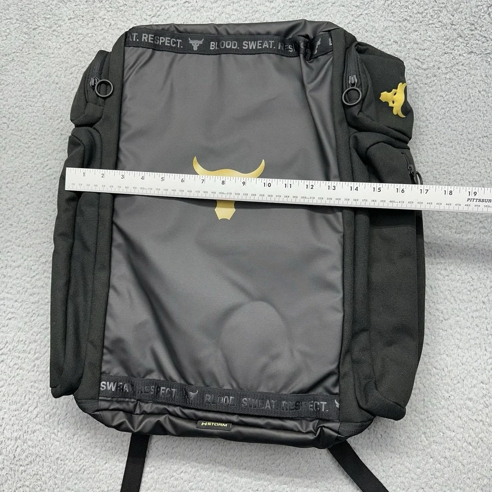 NWT Under Armour 1376459-002 UA Project‎ Rock Duffle Backpack Black/Gold Gym Bag